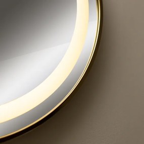 Zuma Line D251801-LED Kúp. zrkadlo s podsv. 24W/230V 3000/4000/6000K IP44 zlatá