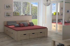 Posteľ Astral 180x200 cm, dub sonoma