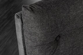 Sedacia lavička BIG GEORGE 160 cm – kombinácia vláknovej látky a velvetu, antracitová