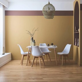 ModernHome Sada 4 jedálenských stoličiek s vankúšom, biela - ModernHome