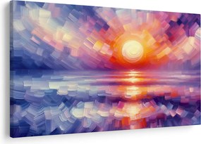 Obraz - Farebný umelecký západ slnka (90x60 cm)