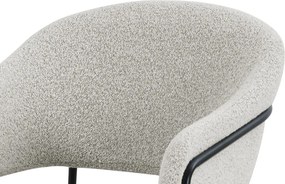 Jedálenská stolička Inga, šedo-béžová štruktúrovaná látka