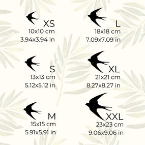 Dekorácia na stenu – lastovičky, drevené lietajúce vtáky, prírodou inšpirované umenie sada 12 ks | SENTOP HDF0542