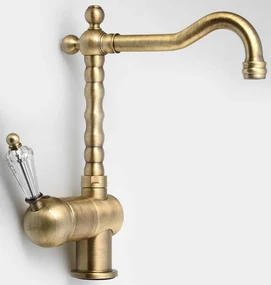 Sapho Sapho, KIRKÉ CRYSTAL stojánkova drezová batéria, krištáľová páčka, bronz, KI14KB