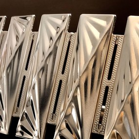 Toolight Toolight, závesné krištáľové svietidlo 80cm, 12xE14, G061-CP, zlatá, OSW-08995