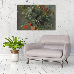 Obraz - Auguste Renoir,  Flowers in a Vase, reprodukcia (90x60 cm)