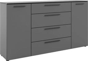 XXXLutz ŠIROKÁ KOMODA, tmavosivá, 180/99,8/40 cm - Online Only drobný nábytok - 001724000404