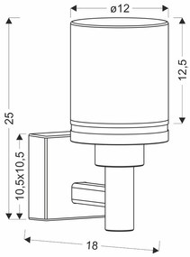 Candellux Čierne fasádne LED svietidlo Saponia 12W IP65 21-32386