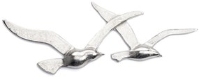 Kovová dekorácia na stenu Birds 13x35 cm + 12x40 cm