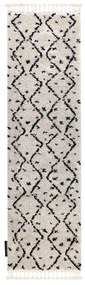 Dywany Łuszczów, Behúň Berber Tetuan B751 cream, 80x300, biela, obývacia izba