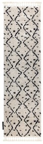 Dywany Łuszczów, Koberec behúň Berber Tetuan B751 cream, 70x200, biela, obývacia izba