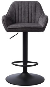Tmavosivá barová stolička s nastaviteľnou výškou Nolan – Unique Furniture