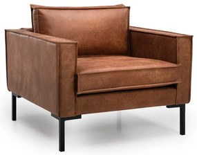 Hnedé kreslo z imitácie kože Rate - Scandic