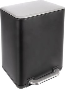 Čierny pedálový odpadkový kôš z nehrdzavejúcej ocele 6 l Black – Orion