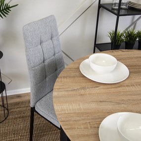 Čalouněná jídelní židle Tex šedá/černá