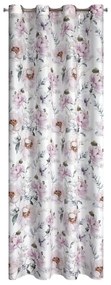ZÁVES NA KRÚŽKOCH ROSELIN 140X250 CM KVETY