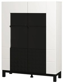 Vitrína Sarthe 2k Biela/Čierna 11013674