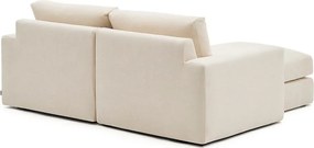 Béžová ženilková rohová pohovka (ľavý roh/s leňoškou) Alea – Kave Home