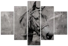 Obraz - Portrét koňa (150x105 cm)