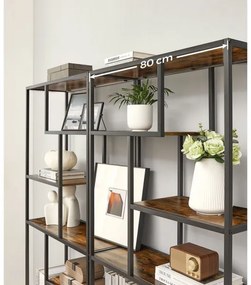 Knižnica NAVARO hnedá/čierna