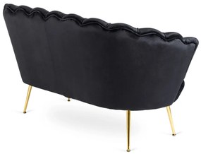 Vintino zamatová sedačka ZORAYA čierna