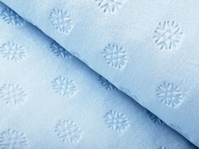 Biante Detská obojstranná deka Mikroplyš/Polar MIP-009 Snehové vločky - nebesky modrá 75x100 cm