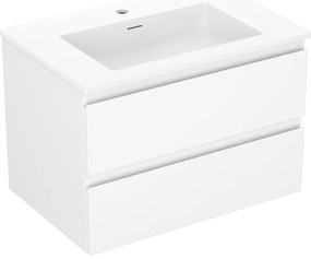 Mexen Orio, kúpeľňová skrinka 70 cm s umývadlom Otis, 2 zásuvky, biela matná, 91A10-07047-2-BFF01-W18M01