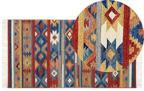 Vlnený kelímový koberec 80 x 150 cm viacfarebný NORAKERT Beliani
