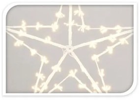 Vianočná LED dekorácia White star, 80 cm