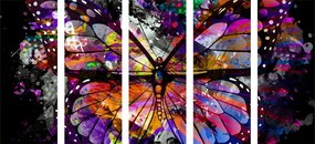 5-dielny obraz neobyčajný motýľ - 200x100
