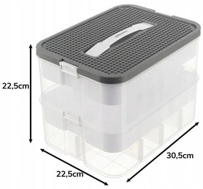 Kruzzel 25756 Úložný box na stavebnice, 15 l, 2 poschodia