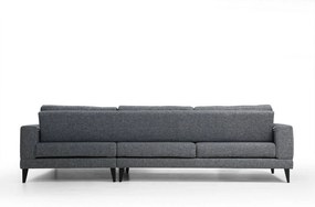 Dizajnová rohová sedačka Santino 303 cm tmavosivá - pravá