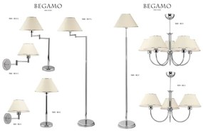 Jupiter 1582 - BG K L CH - Nástenné svietidlo BEGAMO E27/60W