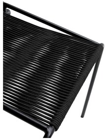 Čierne kovové stohovateľné jedálenské stoličky v súprave 2 ks Emily – Marckeric