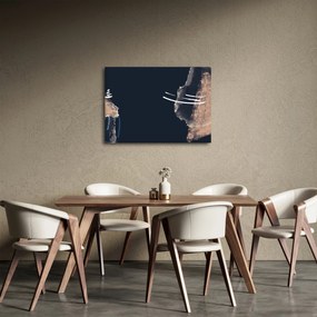 Obraz - Tmavomodrá abstrakcia (70x50 cm)
