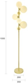 Brilagi - LED Stojacia lampa MILLA 7xG9/3W/230V zlatá/biela