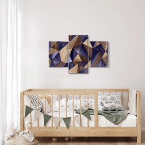 Obraz - 3D drevené trojuholníky (90x60 cm)