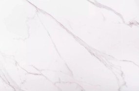 Jedálenský rozkladací stôl Sento 120/180 cm keramika biely mramor/čierny