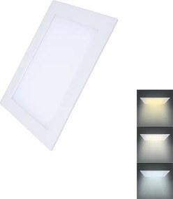 LED mini panel CCT, podhľadový, 6W, 450lm, 3000K, 4000K, 6000K, štvorcový