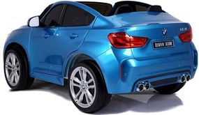 LEAN CARS Elektrické autíčko BMW X6M pre deti modré lakované