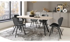 Rozkladací jedálenský stôl ARTUR béžový/čierny