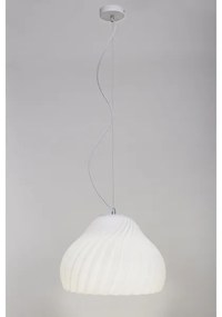 Luster na lanku SILVO 1xE27/60W/230V pr. 38 cm biela