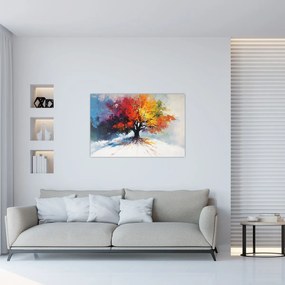 Obraz - Pestrofarebný strom (90x60 cm)