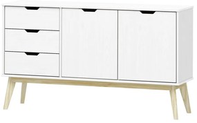 IDEA nábytok Komoda 2 dvere + 3 zásuvky BONITO biely lak