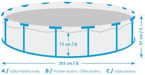 Marimex | Bazén Marimex Florida 3,05x0,91 m so zabudovaným skimmerom - motív TEAK | 10340284
