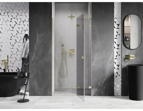 Mexen, Mexen Lunar L sprchové dvere pravé 120 cm, transparentné, brúsené zlaté - 834L-120-000-55-00-P