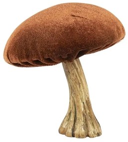 Zamatová dekorácia medená huba Mushroom - 10*10*10cm