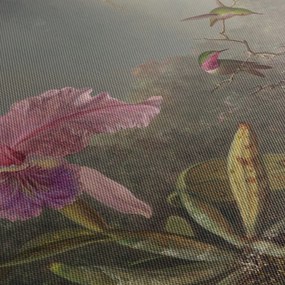Obraz - Martin Johnson Heade, Cattleya Orchid and Three Hummingbirds, reprodukcia (150x105 cm)