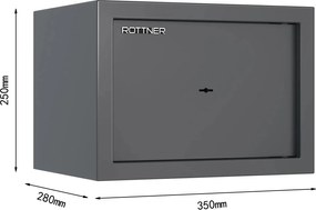 Nábytkový trezor PRAKTIK 25, mechanický S1, 250 x 350 x 280 mm, 17 l