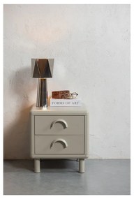 Béžový kovový nočný stolík Rune – WOOOD